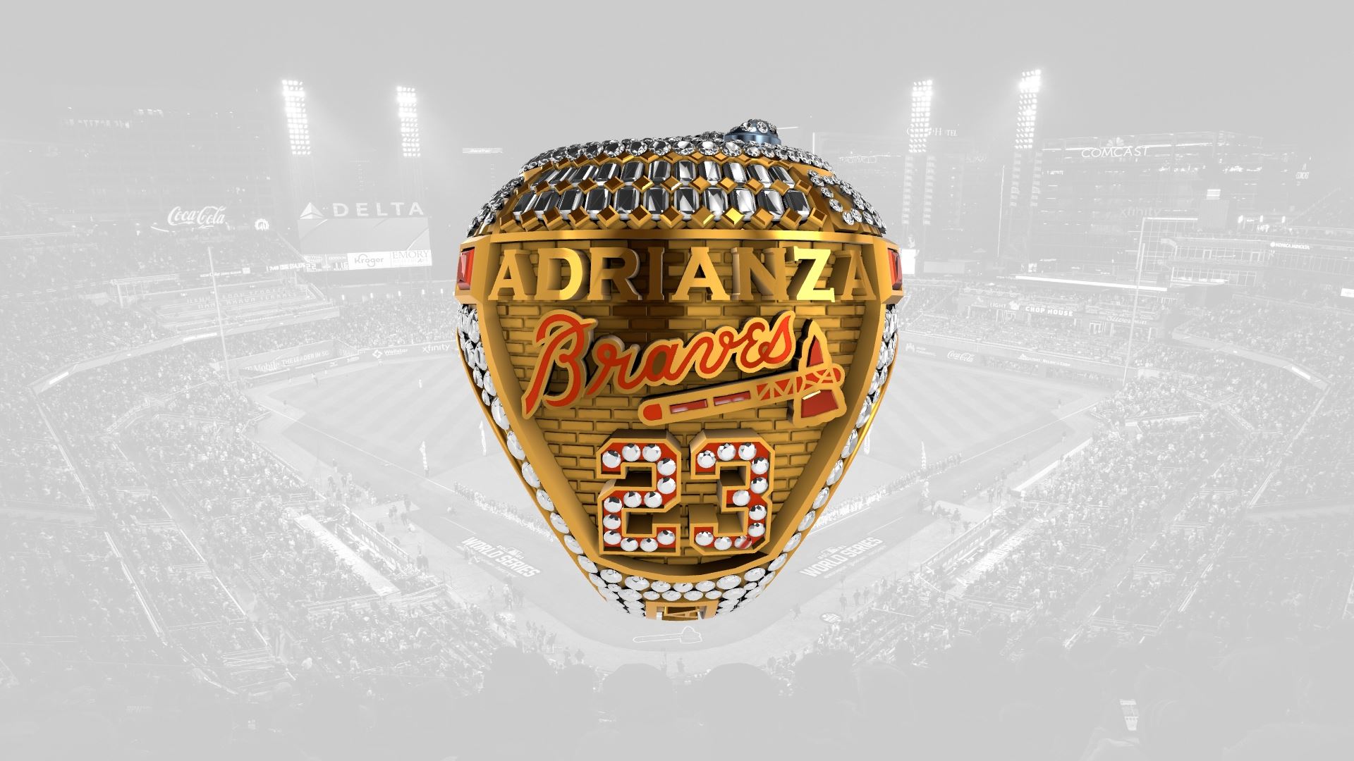 2021 Braves World Series Ring - Ehire Adrianza
